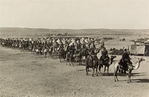 

Birinci Kanal Harekatı'nda Beersheba'a hareket eden Osmanlı deve kervanı.